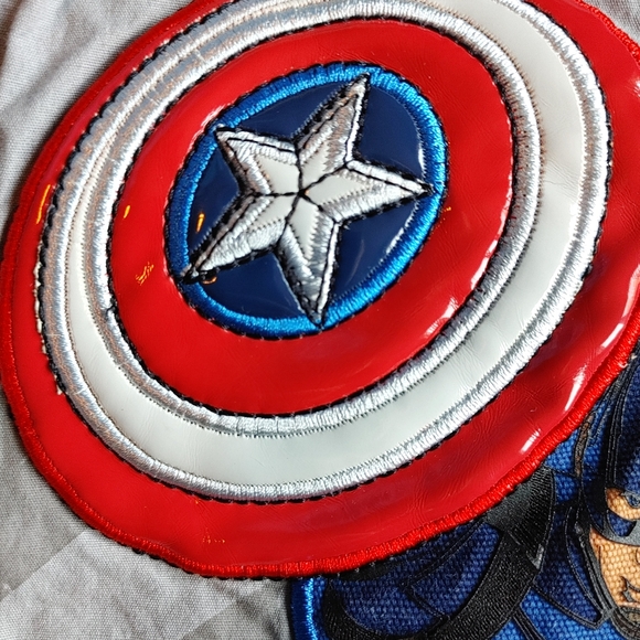 Captain America Button Down Short Sleeve Shirt Size 5/6 Boys - Picture 3 of 8